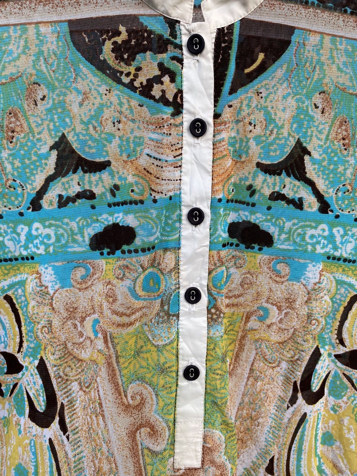 Vintage Mystic Rhapsody Printed Mesh Top Size ONE SIZE - 10 Thumbnail