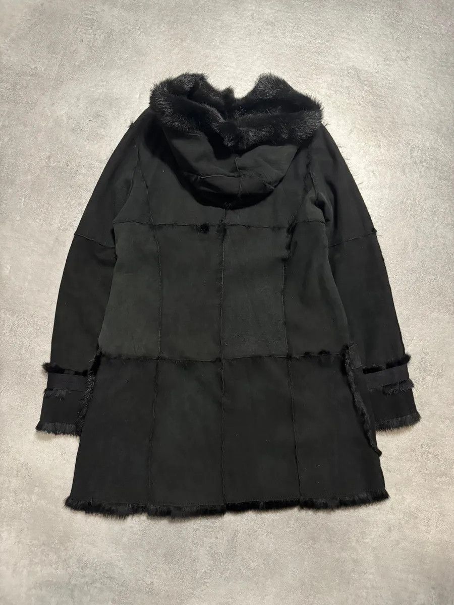 Armani 2000s Armani Reversible 2 in 1 Avant-Garde Black Rustic Fur Jacket Size S / US 4 / IT 40 - 3 Thumbnail