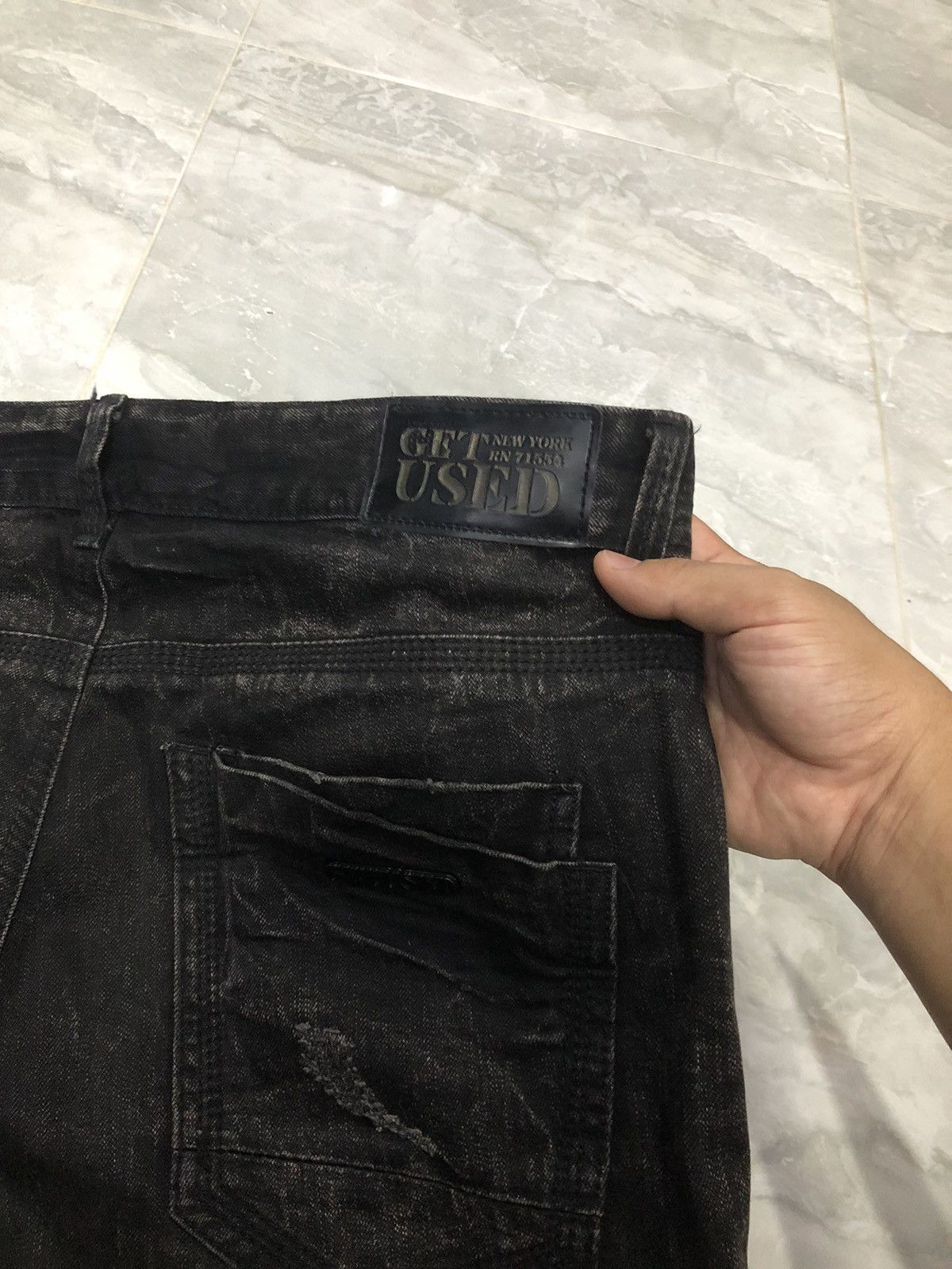 Hysteric Glamour GET USED Black Washed Jeans W34 L32.5 Size US 34 / EU 50 - 12 Thumbnail