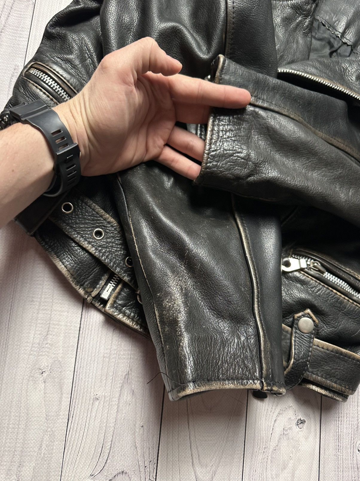 Other Vintage natural leather jacket women’s S/M brown fade rare Size M / US 6-8 / IT 42-44 - 7 Thumbnail