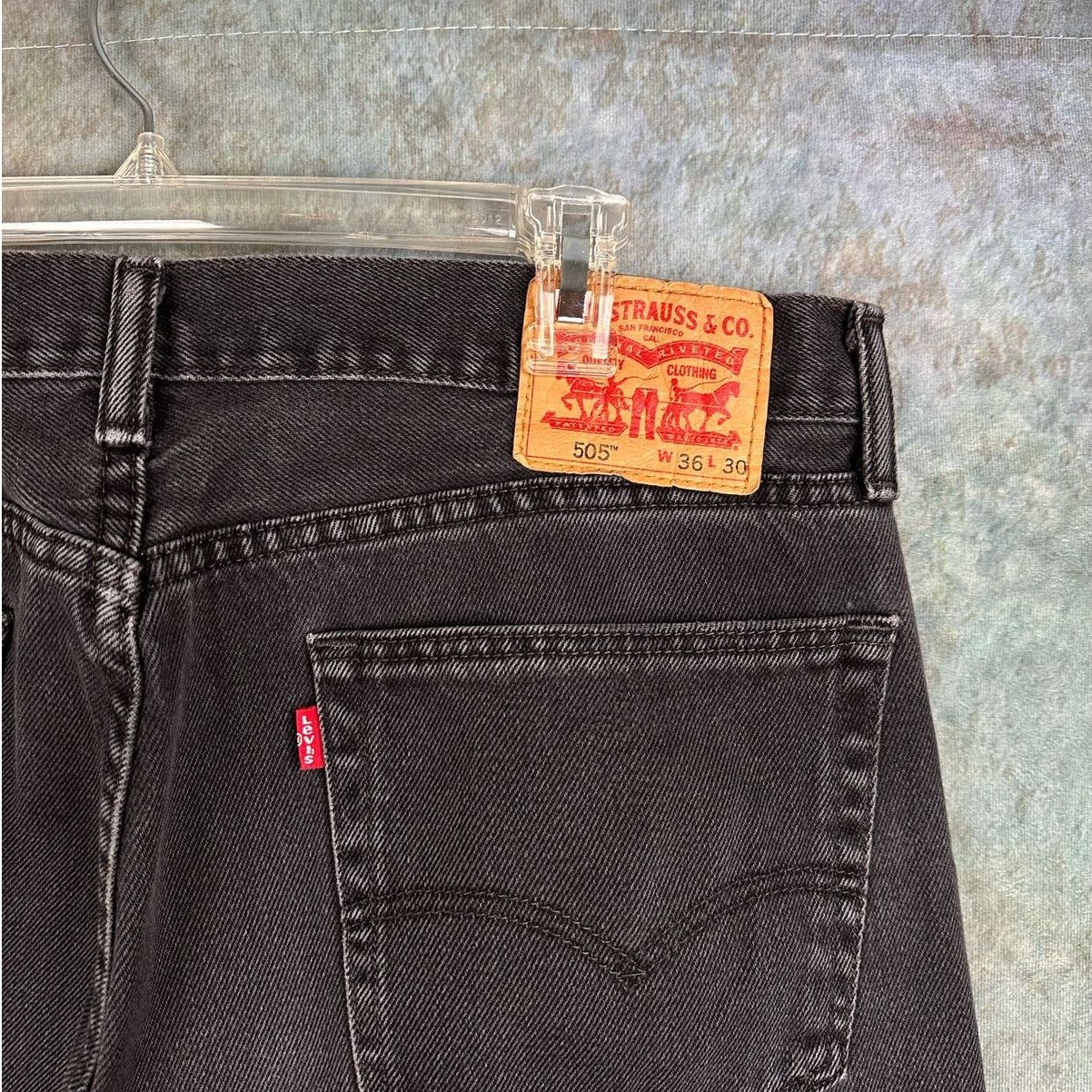 Levi's × Vintage Vintage Levis 505 Black Denim Jeans 36x30 Faded Y2K Regular Size US 36 / EU 52 - 8 Thumbnail