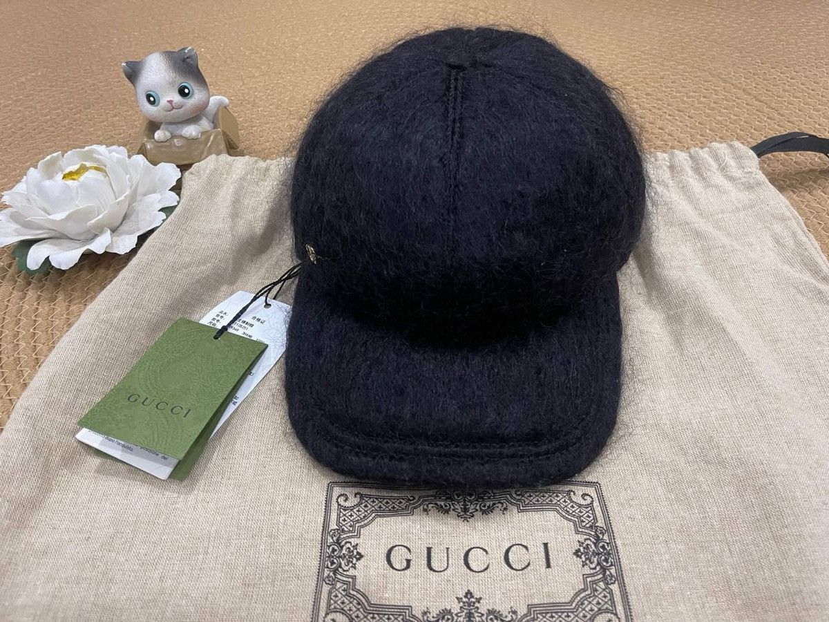 Gucci GUCCI Mohair Baseball Cap Petit Marmont XL Size ONE SIZE - 5 Thumbnail