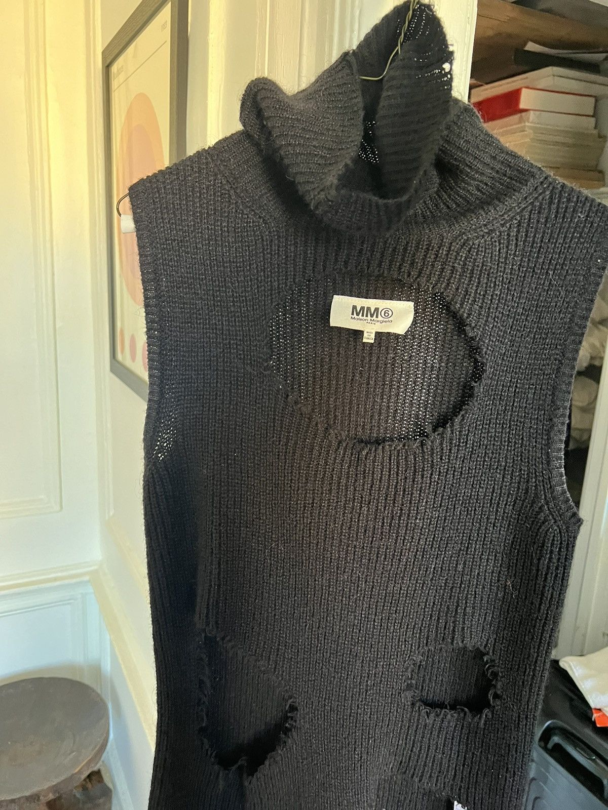 Maison Margiela MM6 Maison Margiela - Black cutout turtleneck Size US M / EU 48-50 / 2 - 6 Thumbnail
