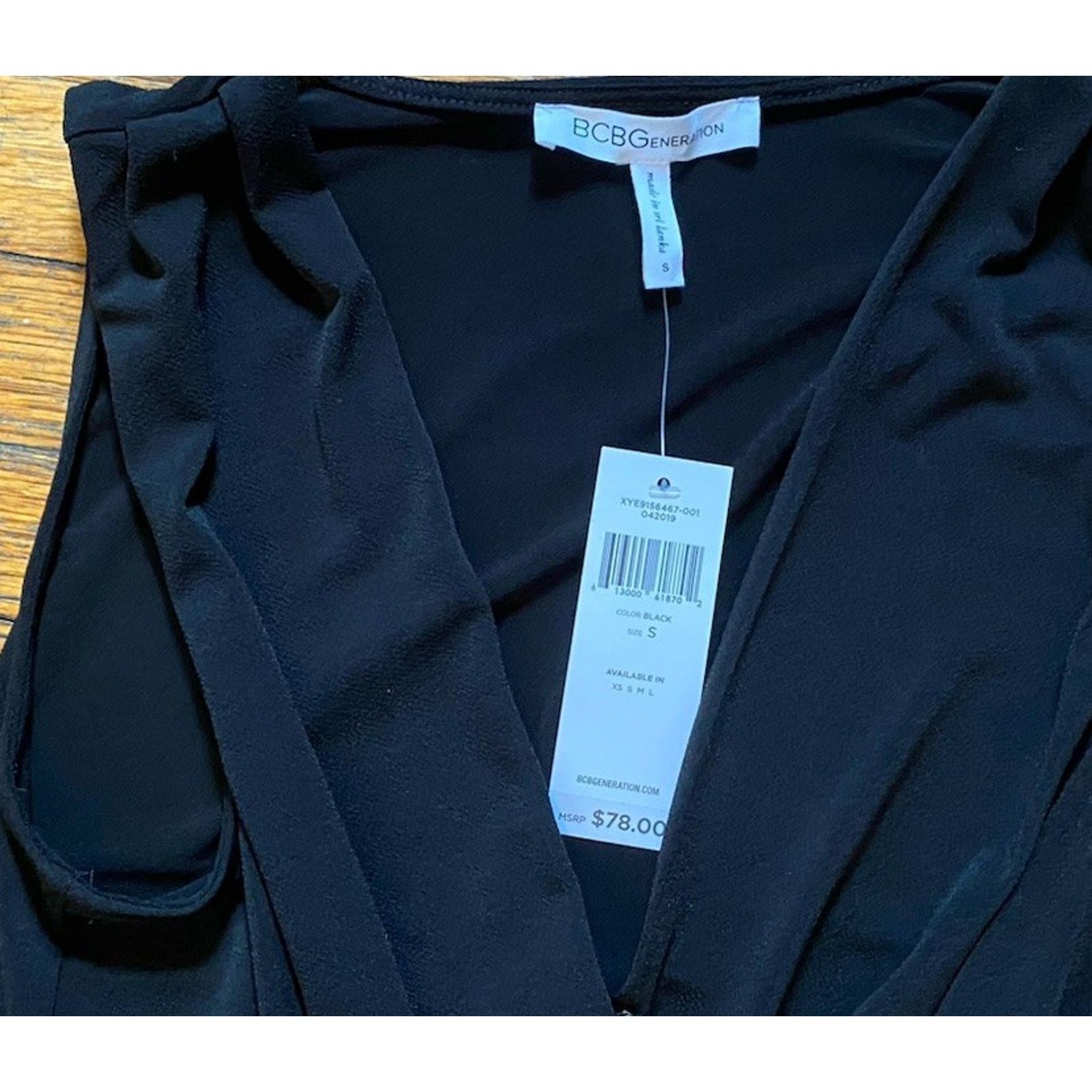 BCBGeneration BCBG ENERATION Women's Black V-neck Shorts Jumpsuits S $78 Size 28" / US 6 / IT 42 - 4 Thumbnail
