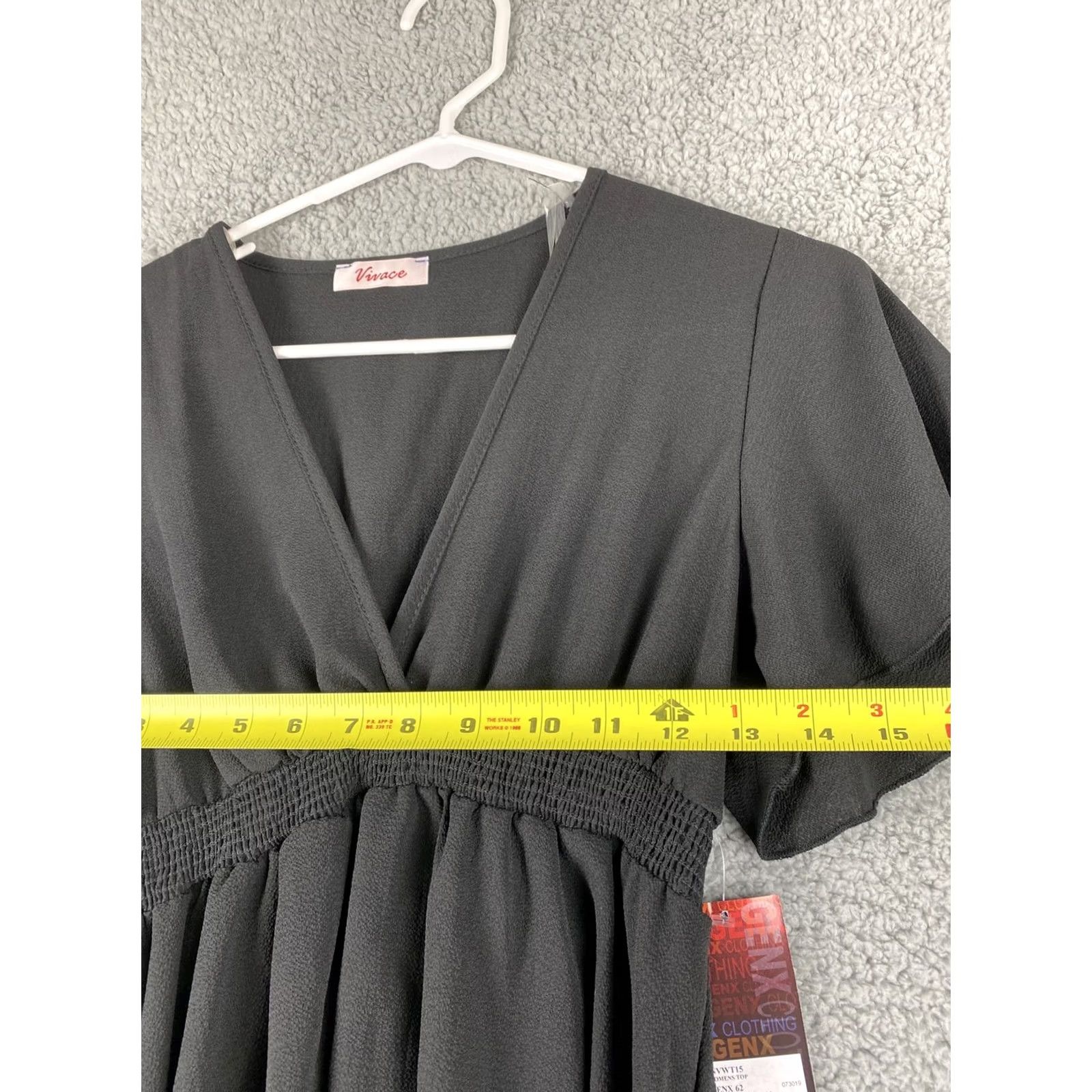 Vintage Vivace Dress Womens M Short Sleeve Knee Length Shift Black/31-20 Size 32" / US 10 / IT 46 - 5 Thumbnail