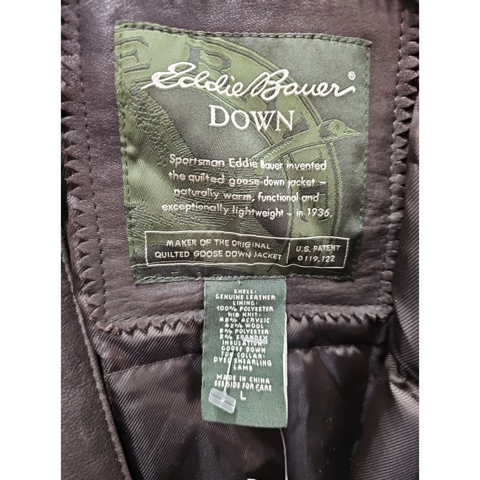 Eddie Bauer VINTAGE Eddie Bauer Jacket Bomber Leather Size US L / EU 52-54 / 3 - 4 Thumbnail