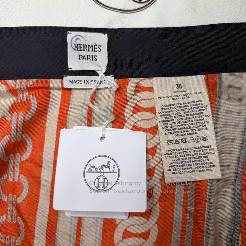 Hermes Hermes Black and Red Kelly Buckle Silk Skirt Size 24" / US 00 / IT 34 - 4 Thumbnail