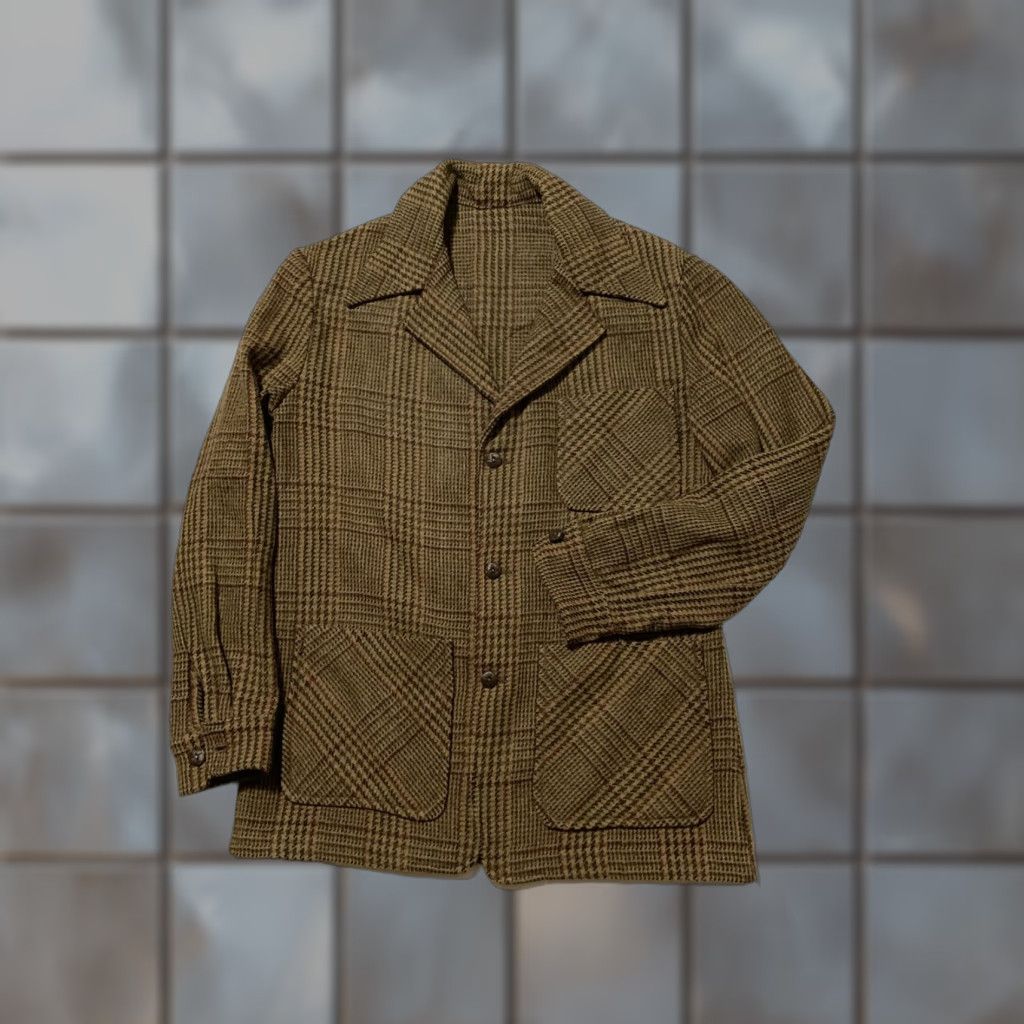 Vintage VINTAGE Mt. Jefferson Woolens Oregon Houndstooth Wool Sportscoat Jacket Sz. 40 Size US XXS / EU 40 - 1 Thumbnail