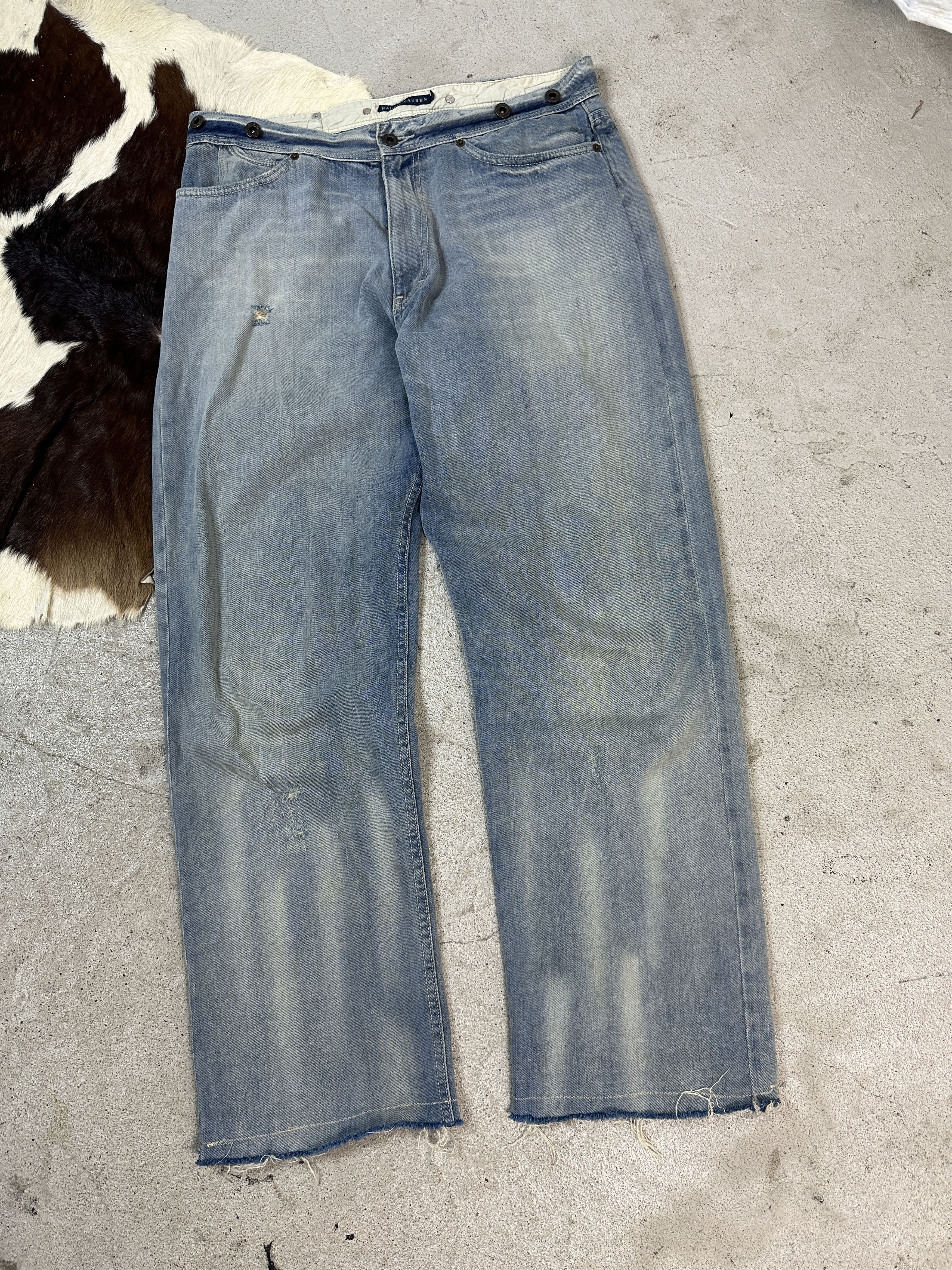 Ralph Lauren × Vintage Vintage Ralph Lauren Wide Leg Jeans Size 24" / US 00 / IT 34 - 5 Thumbnail