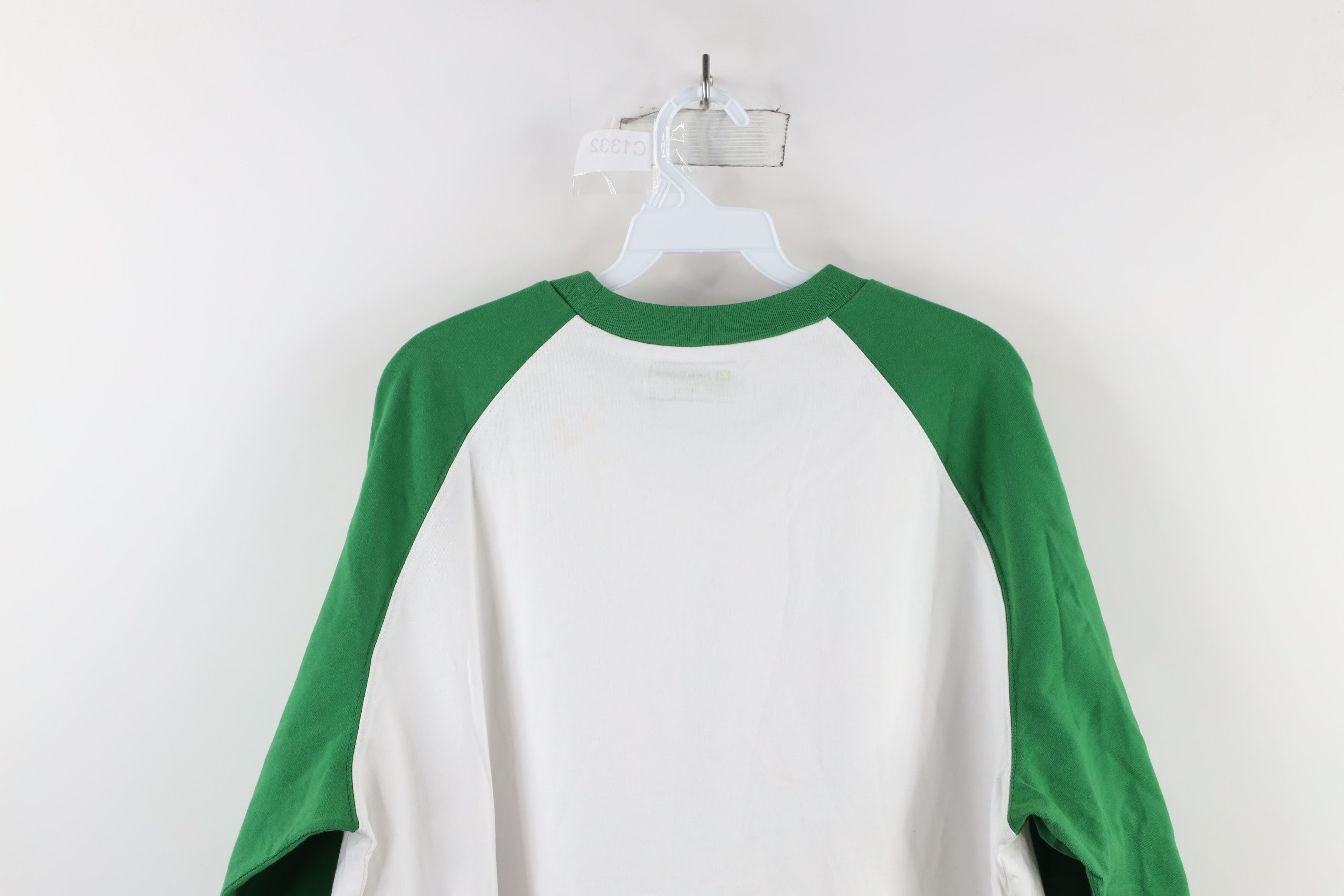 John Deere × Vintage Vintage John Deere Script 3/4 Sleeve Raglan T-Shirt Cotton Size US XXL / EU 58 / 5 - 12 Thumbnail