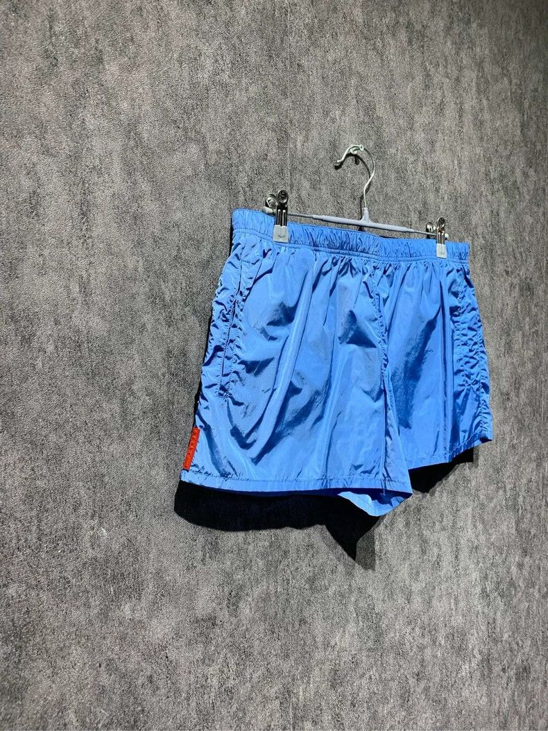 Prada Prada Light blue logo beach pants 2501-Nextarrow Size US 34 / EU 50 - 3 Thumbnail