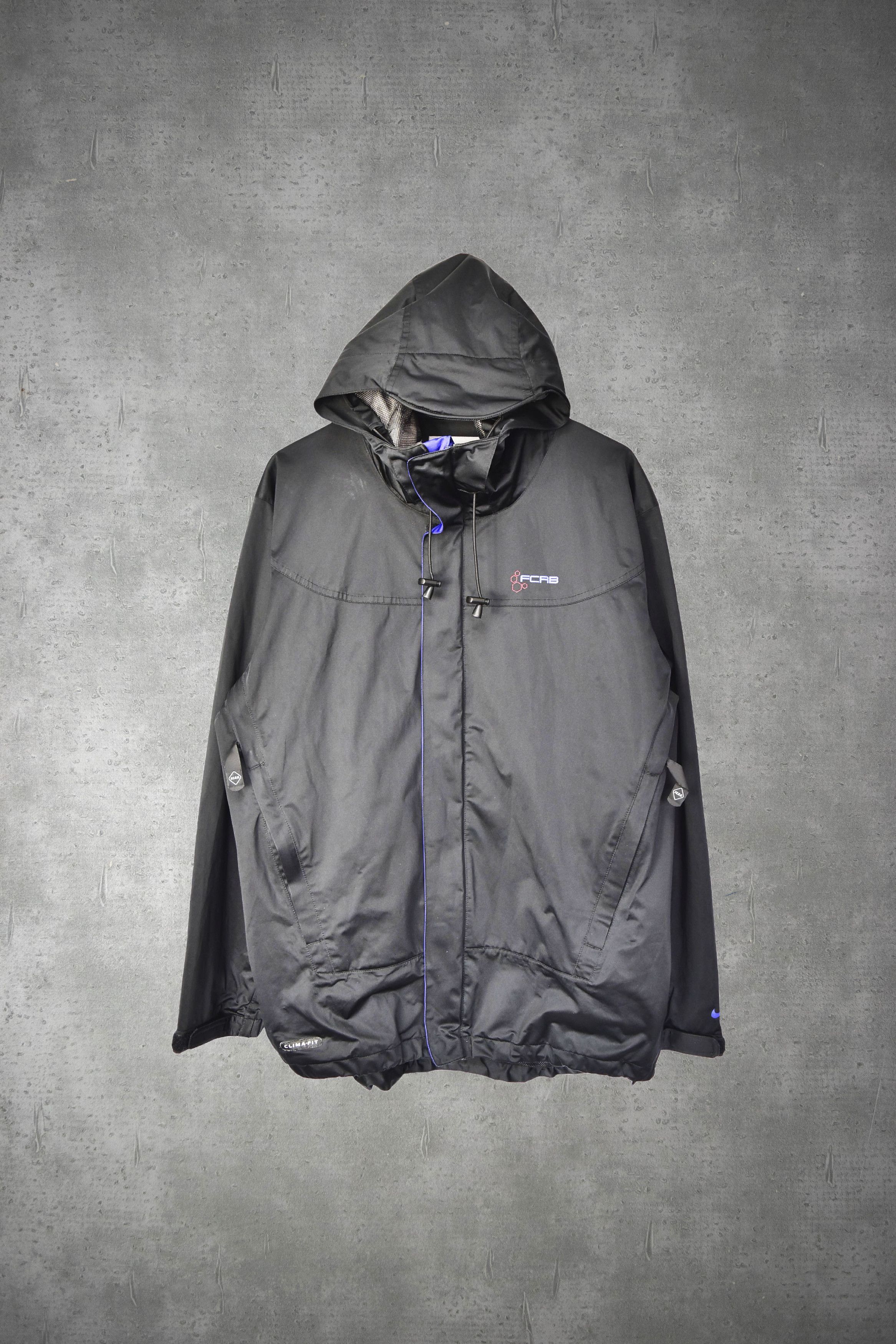 image of F C R B F.c.r.b/graphic Nylon Jacket/16642 - 0034 56 in Black, Men's (Size Medium)
