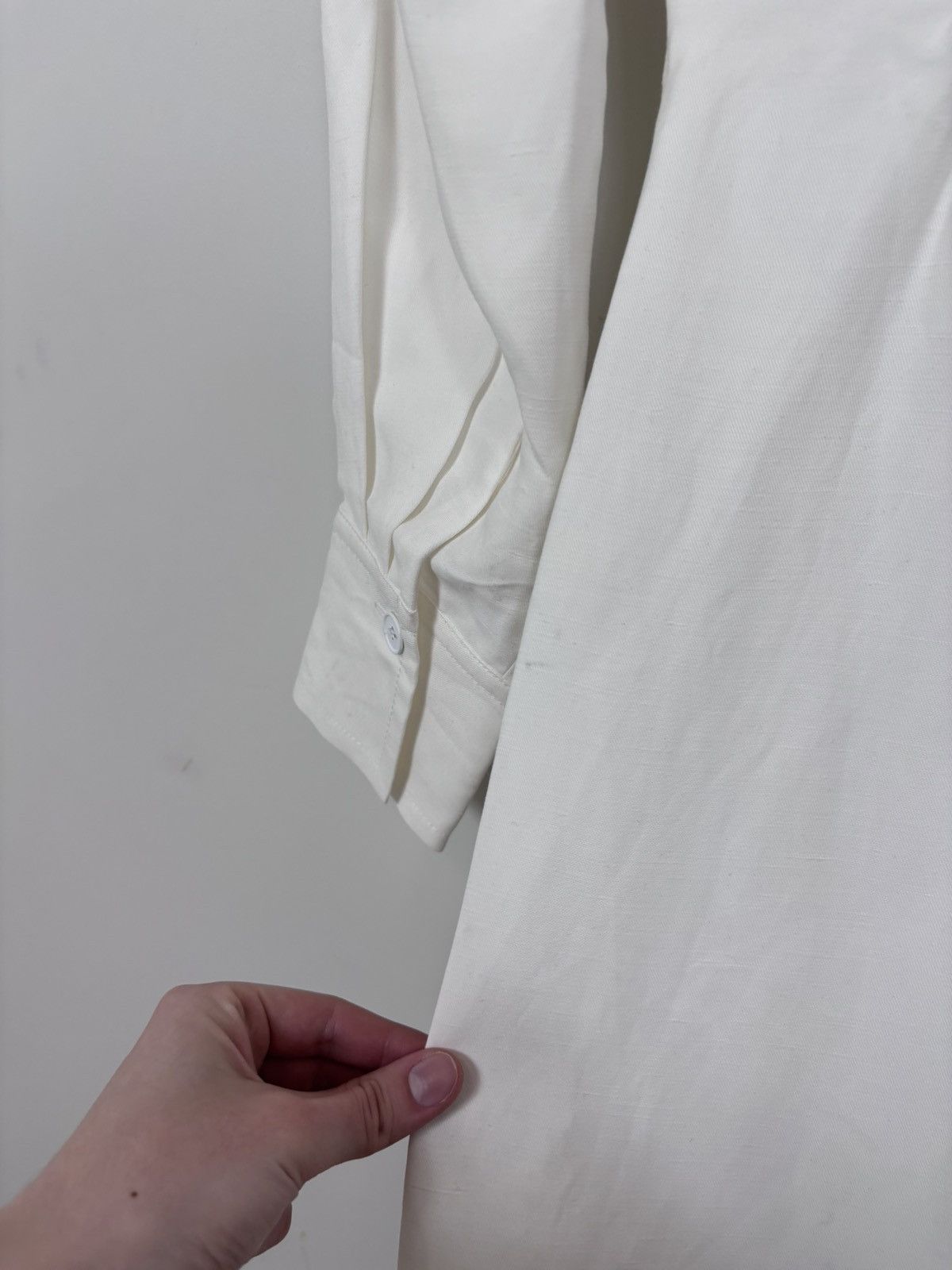 Sandro Sandro Paris Celia NWT Women’s White Ecru Linen Dress Size XS / US 0-2 / IT 36-38 - 22 Thumbnail