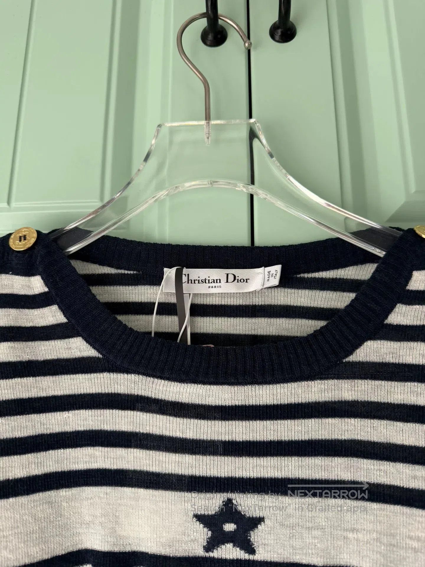 Dior Dior Blue White Striped Knitwear. Size S / US 4 / IT 40 - 7 Thumbnail