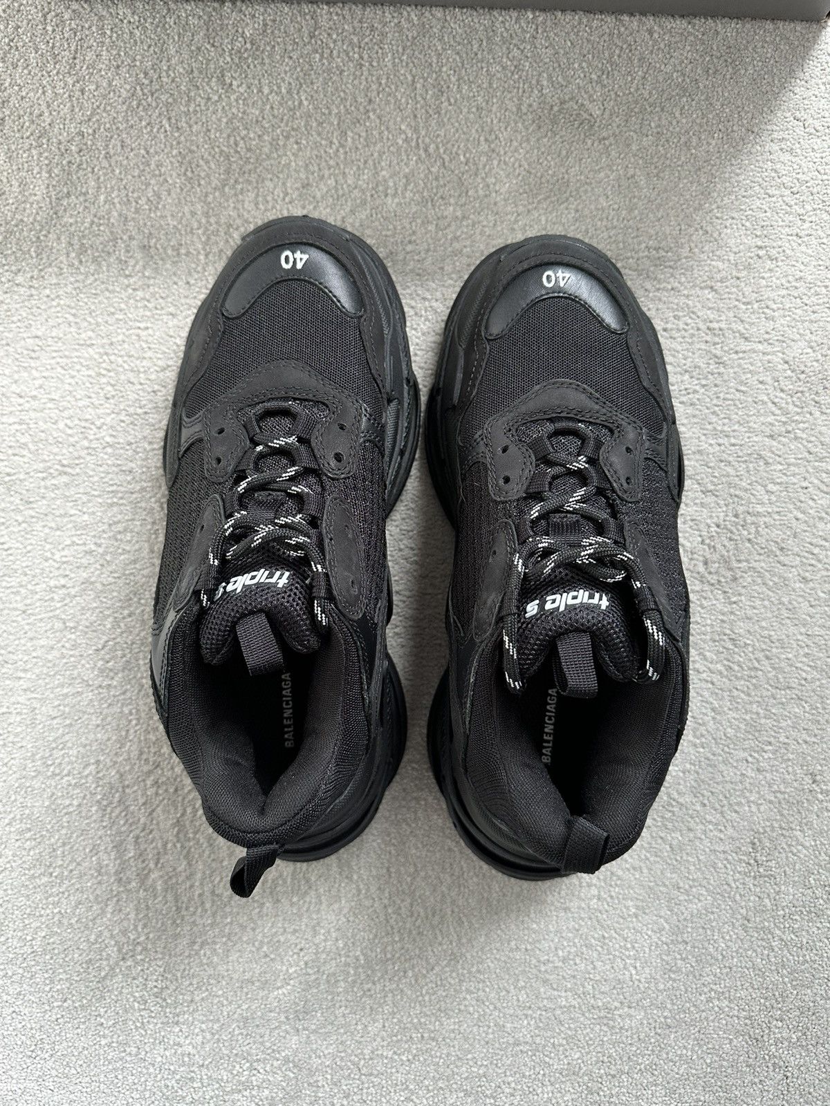 Balenciaga Balenciaga Triple S Black Size US 7 / EU 40 - 3 Thumbnail
