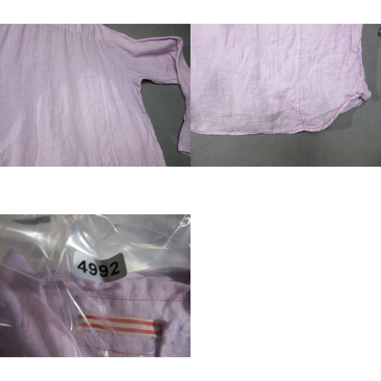Logo 7 EQ Shirt Mens XL Purple Linen Integrity Every Garment Embroidered Logo Button Size US XL / EU 56 / 4 - 11 Thumbnail