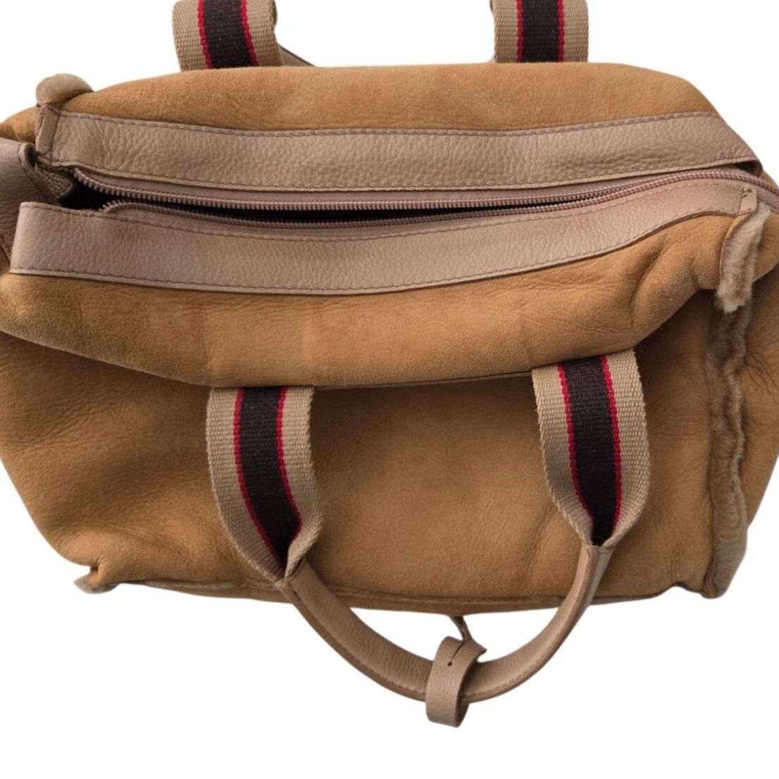 Furla NWOT Vintage Y2K Furla Carmel Suede Satchel With Dust Bag Size ONE SIZE - 4 Thumbnail