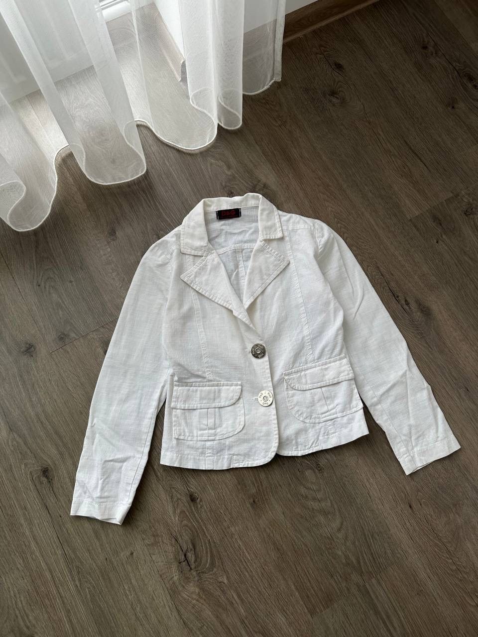 Dolce & Gabbana × Vintage Vintage Dolce&Gabbana White Blazer Jacket Size S / US 4 / IT 40 - 2 Thumbnail