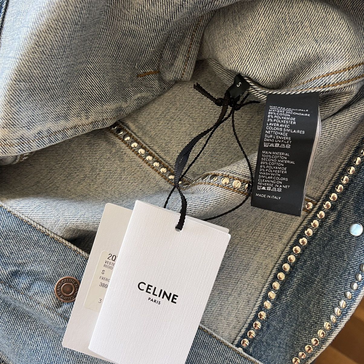 Celine × Hedi Slimane Celine Studded Denim Jacket Size US M / EU 48-50 / 2 - 6 Thumbnail