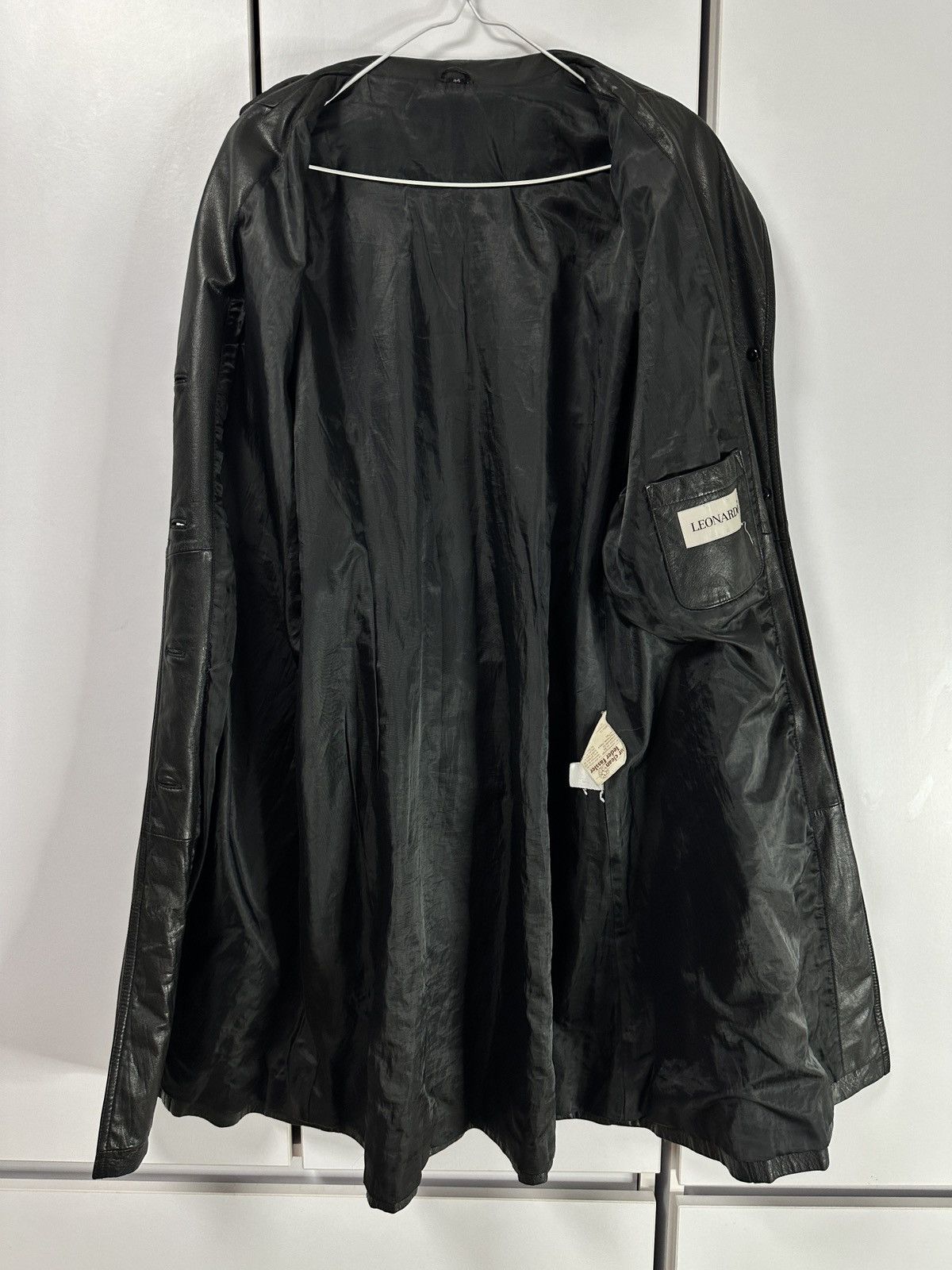 Other Leonardo women's leather long coat, vintage, size m Size M / US 6-8 / IT 42-44 - 9 Thumbnail