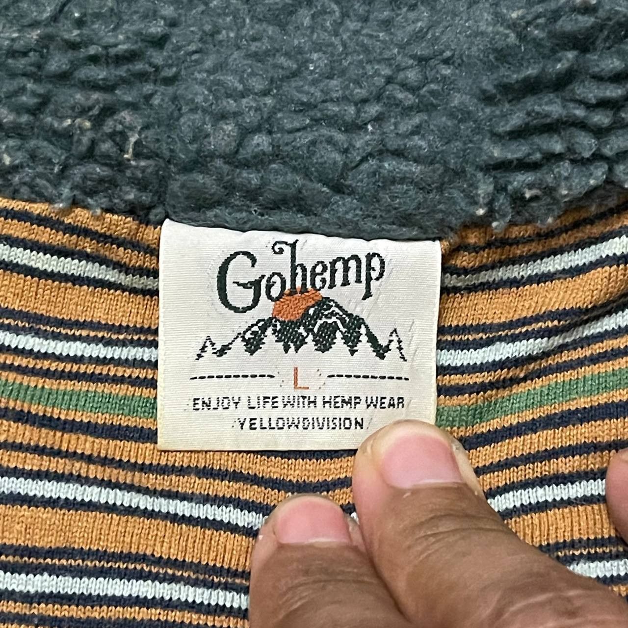 go slow caravan Vintage Gohemp Gowest Yellow Division Fleece Deep Pile Vest Size US L / EU 52-54 / 3 - 6 Thumbnail