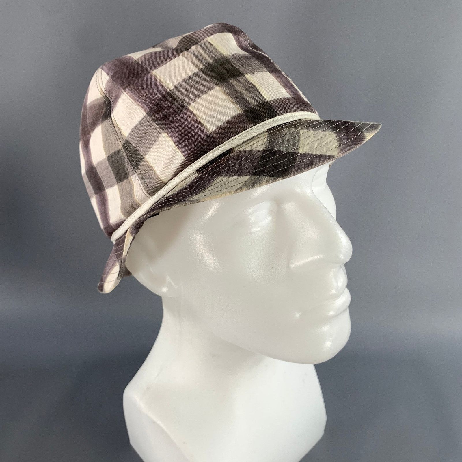 Paul Smith PAUL SMITH Size L Brown White Gingham Cotton Hats Size ONE SIZE - 1 Thumbnail