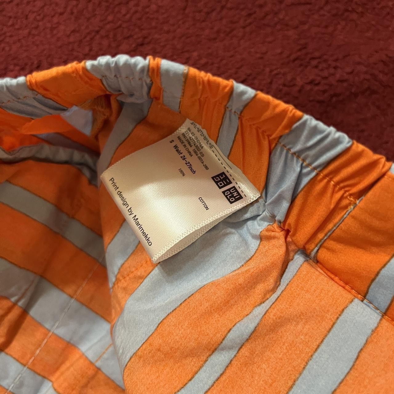 Marimekko Marimekko Uniqlo bright orange blue striped trunks Poplin Size US 28 / EU 44 - 5 Thumbnail