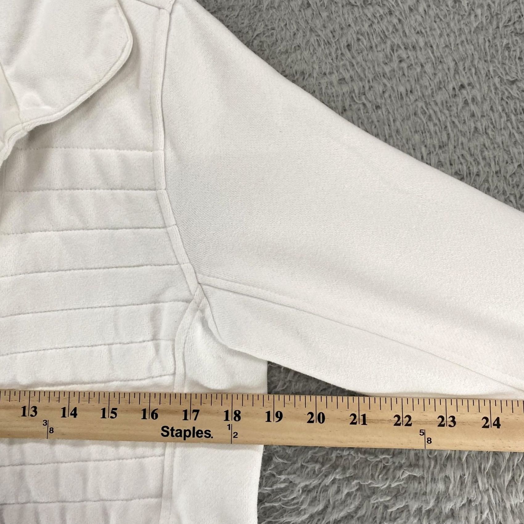 Lululemon Lululemon Jacket Womens 6 White Quilted Fleece Be True Full Zip Moto Pockets Shirt Size M / US 6-8 / IT 42-44 - 5 Thumbnail