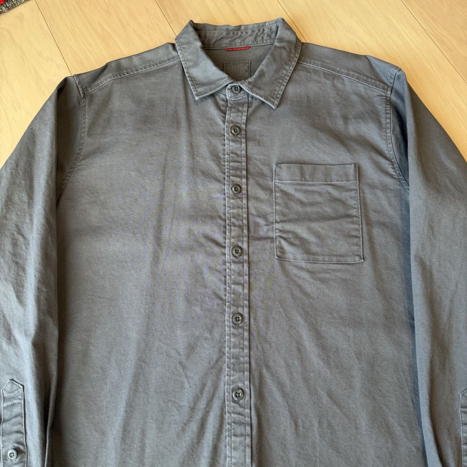 Topo Designs Topo Designs Shirt Gray Heavy Cotton Button Up Long Sleeve Size US XL / EU 56 / 4 - 3 Thumbnail