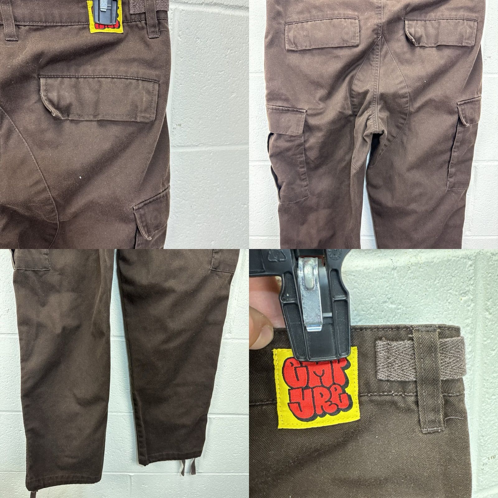 Empyre VINTAGE Empyre Pants Cargo Straight Leg Relaxed Fit Brown 30x29 Adjustable Waist Men’s Baggy Casual Size US 30 / EU 46 - 8 Thumbnail