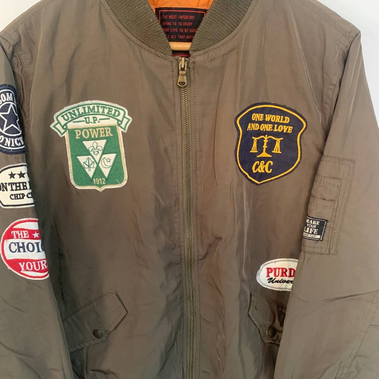 Vintage Bomber Jacket Army Style Sweater Jacket Medium Size US M / EU 48-50 / 2 - 3 Thumbnail