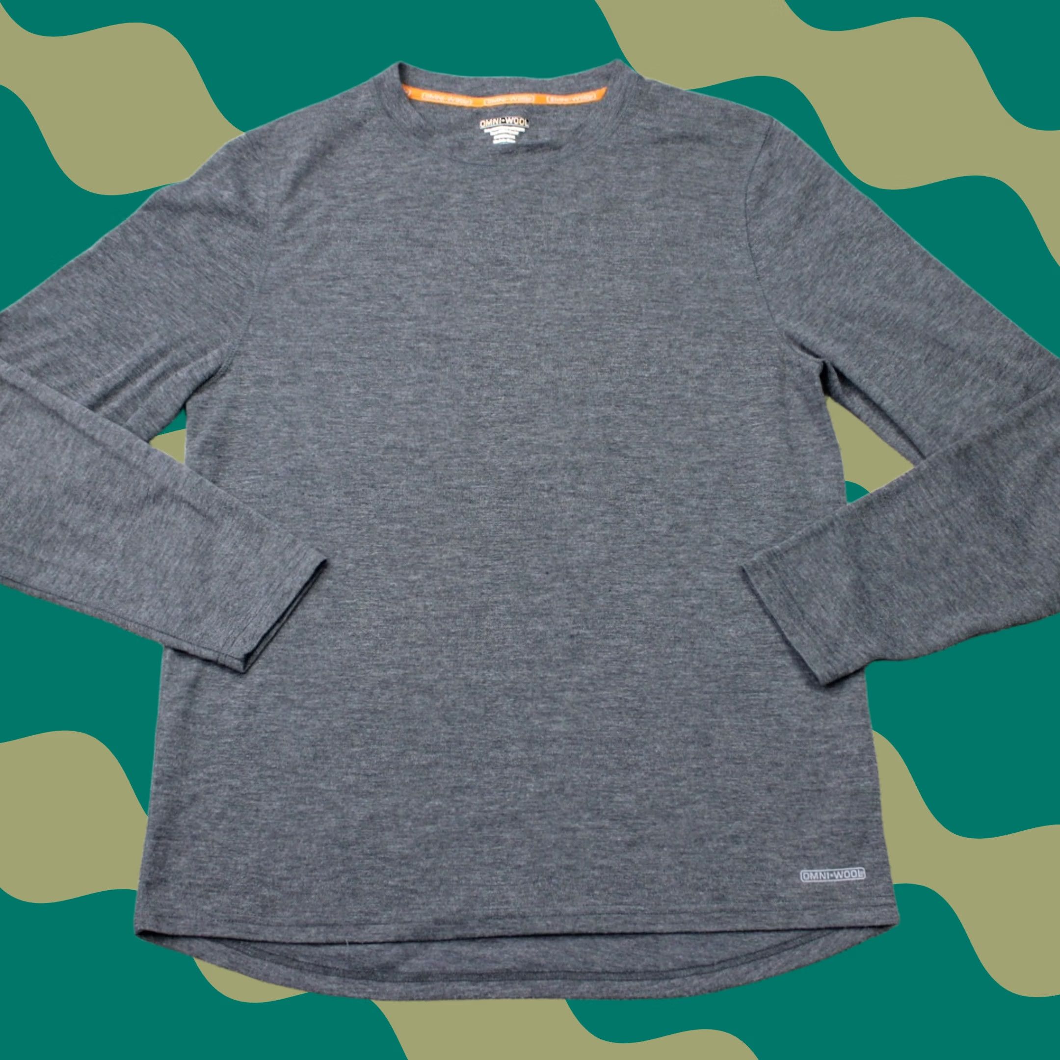 Vintage Omni-Wool Shirt Mens 2XL Gray Long Sleeve Lined Wool Blend Polyester Crew Neck Size US XXL / EU 58 / 5 - 1 Thumbnail