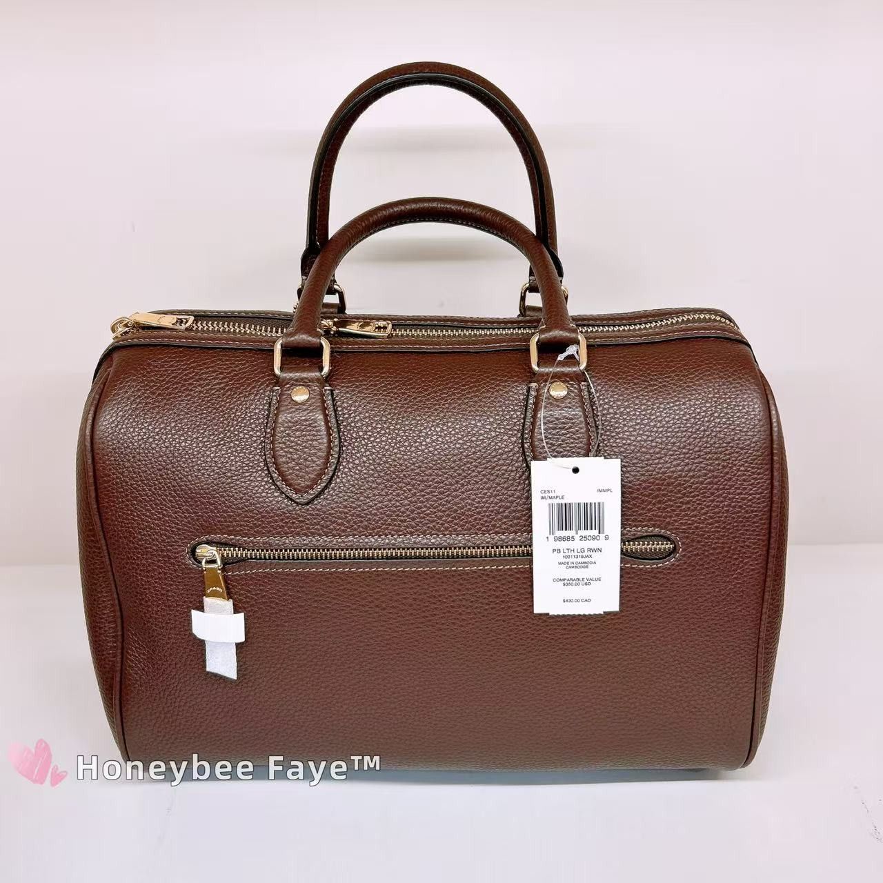 Coach Rowan Large Satchel Bag CES11 Gold/Maple Size ONE SIZE - 4 Thumbnail