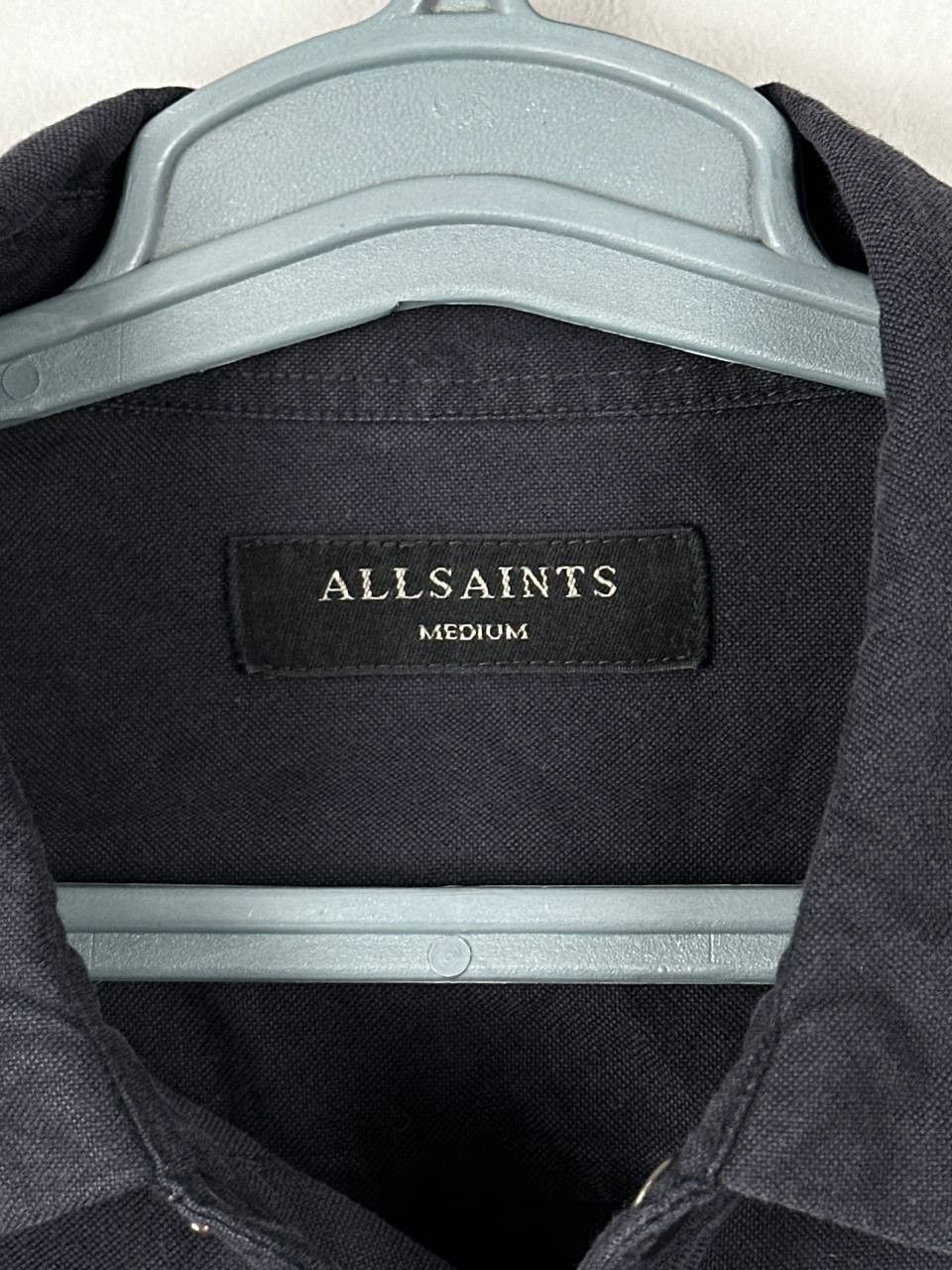 Allsaints Allsaints Casual Navy Cotton Overshirt Jacket Size US M / EU 48-50 / 2 - 5 Thumbnail