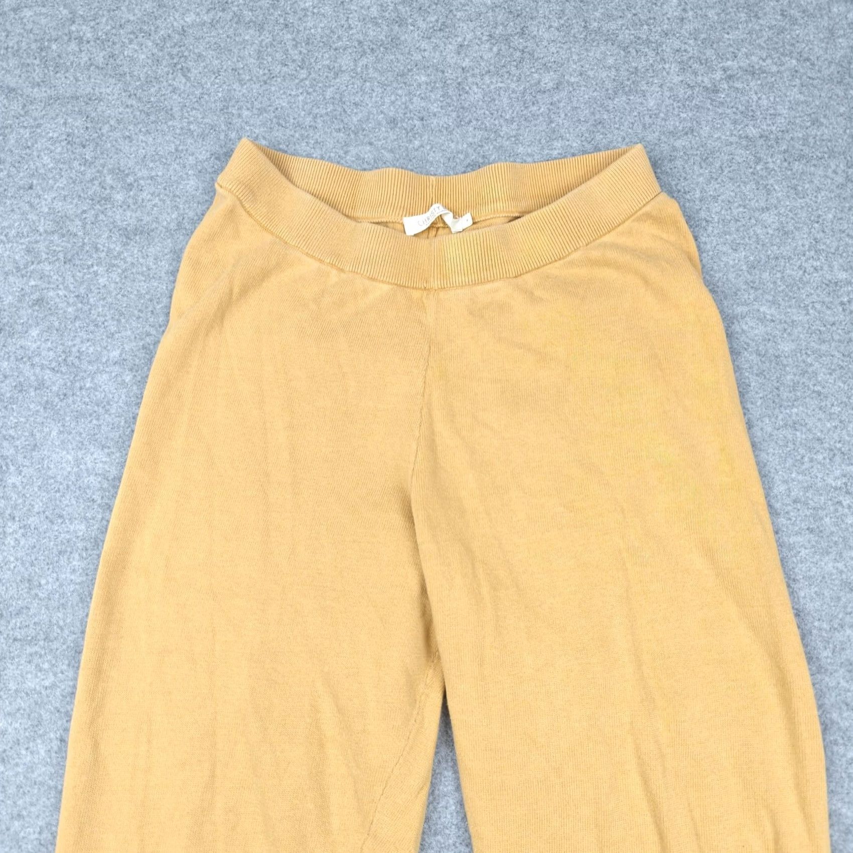 Christy Dawn Christy Dawn Pants Womens Small Yellow Knit Jogger Cuffed Elastic Waist Casual Size 28" / US 6 / IT 42 - 3 Thumbnail