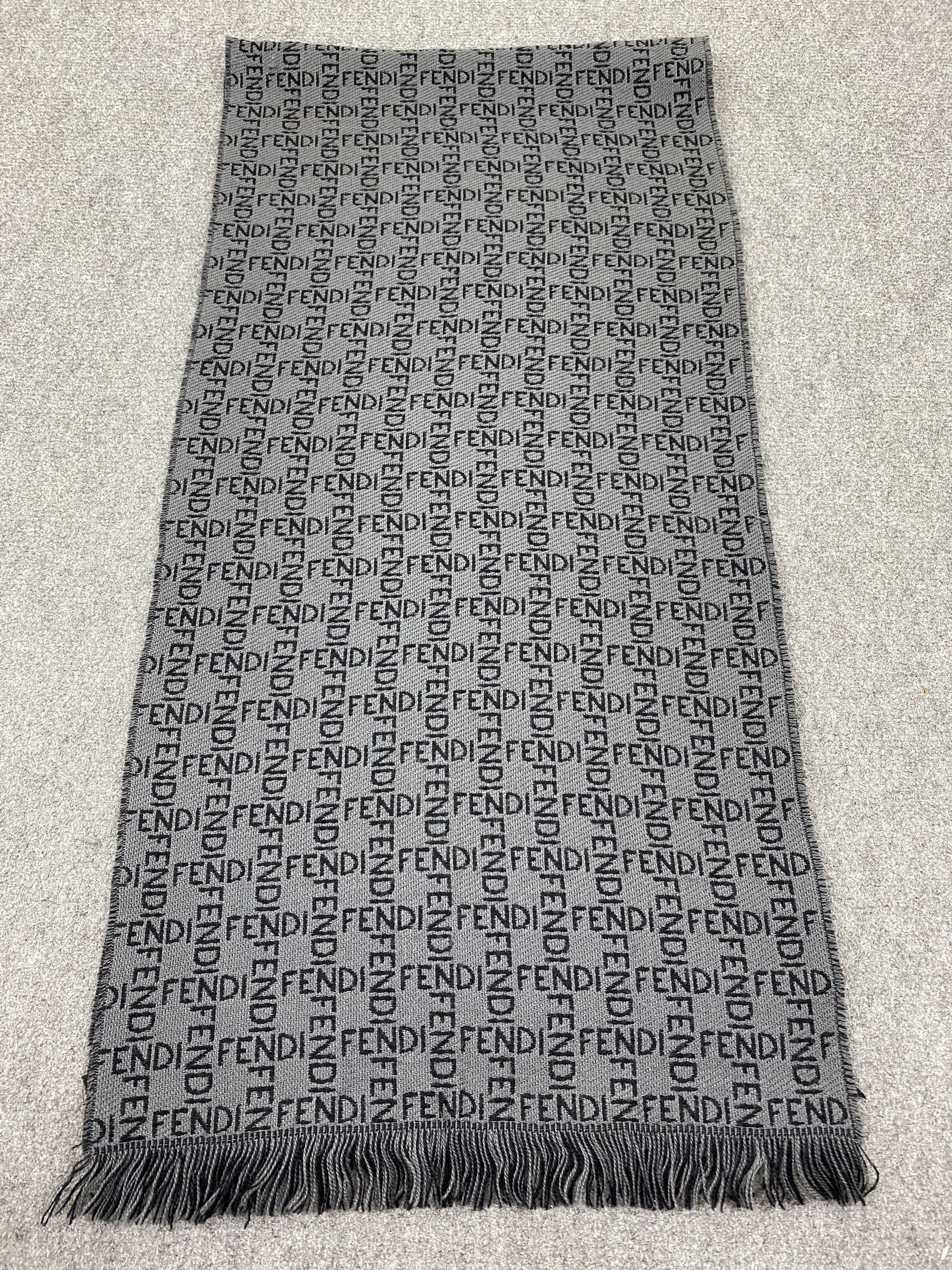 Fendi Vintage Fendi Zucca Monogram Scarf Muffler Neckwear SC0081 Size ONE SIZE - 5 Thumbnail