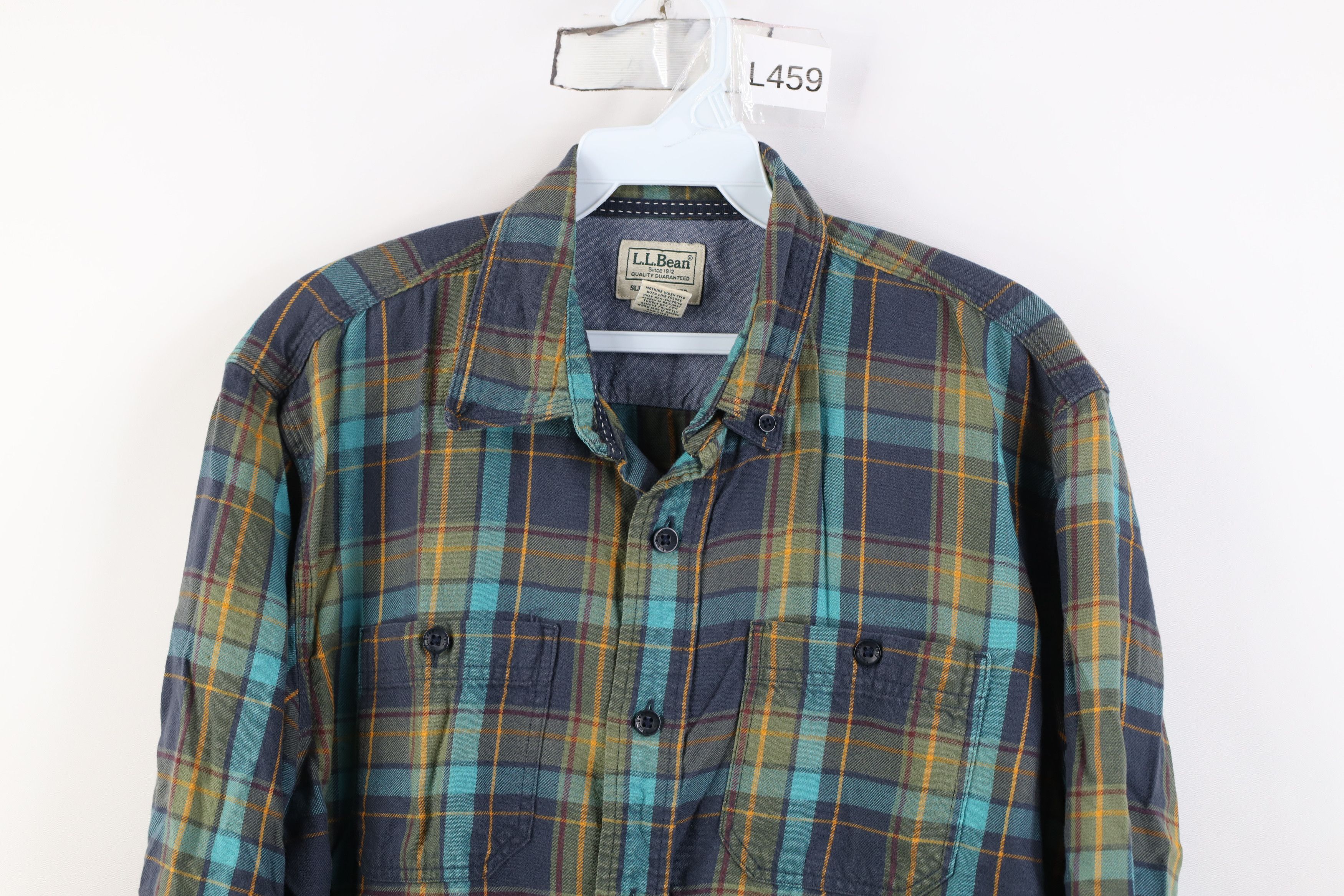 L.L. Bean Vintage LL Bean Slightly Fitted Flannel Button Down Shirt Size US M / EU 48-50 / 2 - 2 Thumbnail