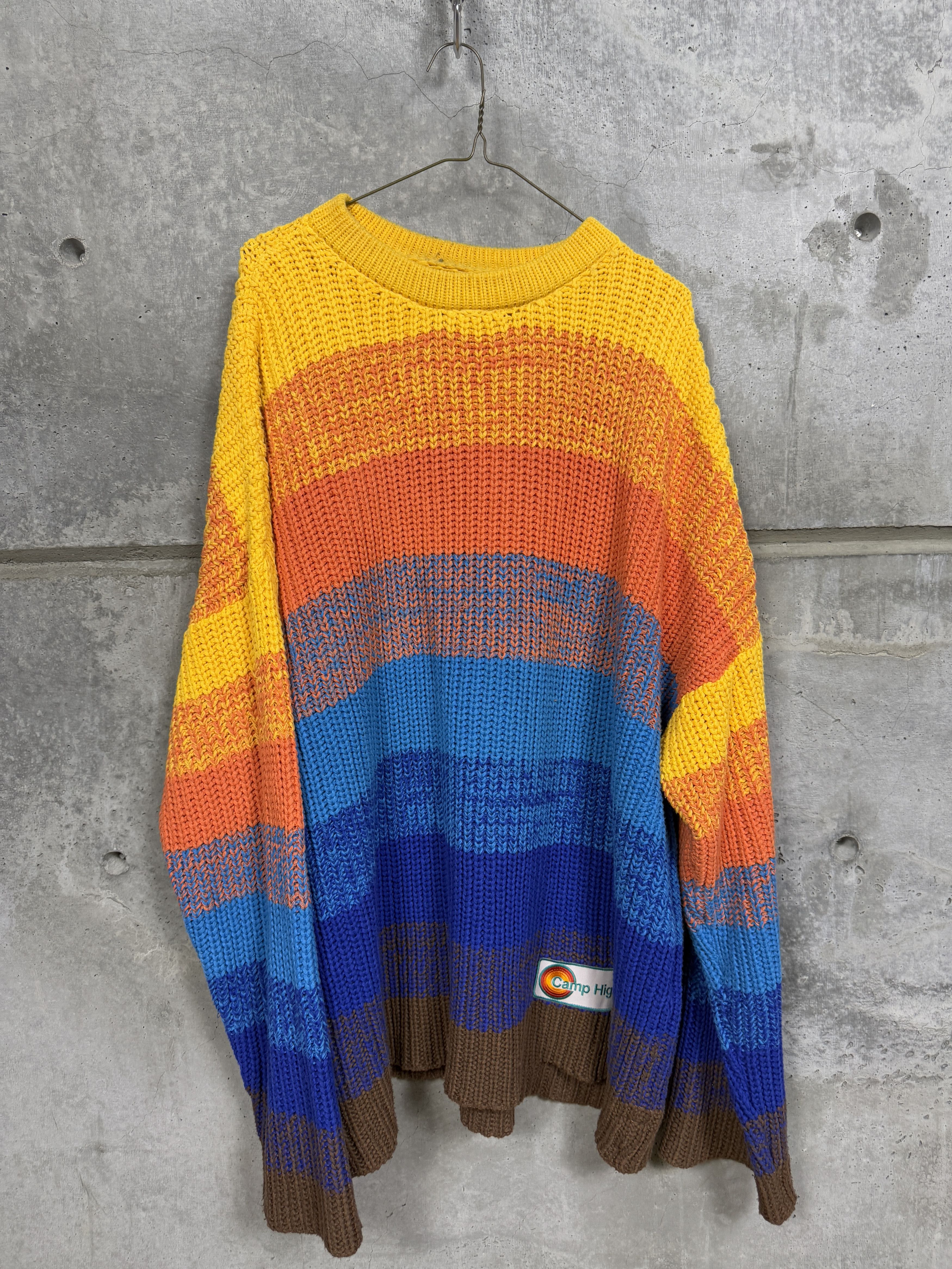 Camp High Sunset Striped Cotton Sweater