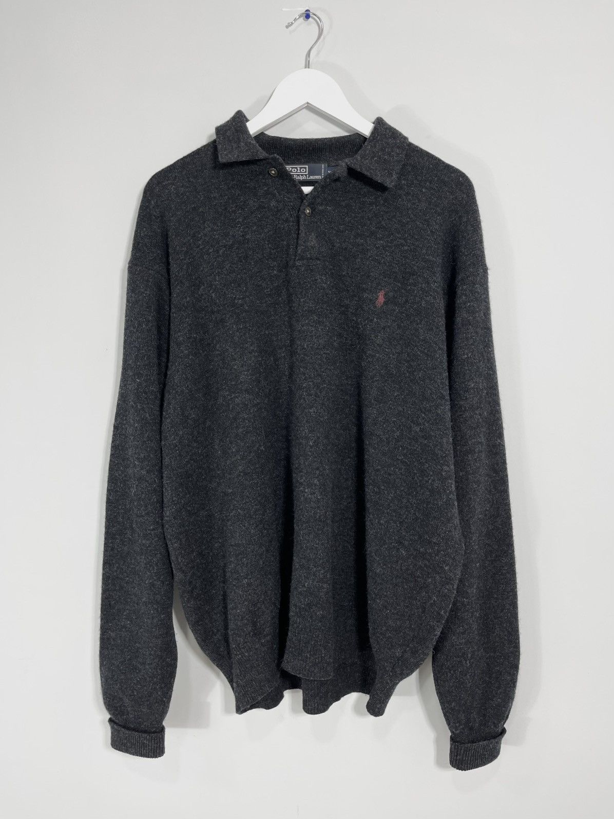 Polo Ralph Lauren Vintage Polo Ralph Lauren Collared Lambs Wool Polo Sweater Size US XXL / EU 58 / 5 - 1 Thumbnail