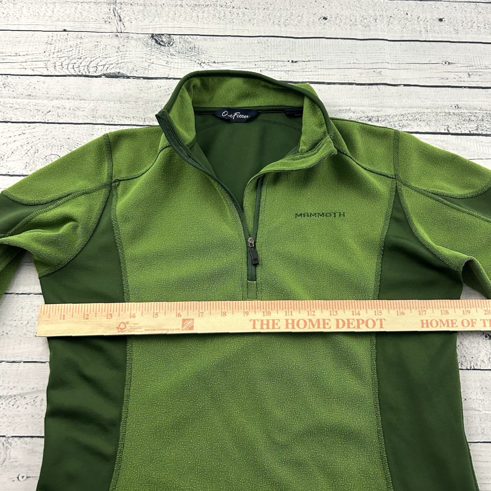 Vintage Mammoth Outfitter 1/4 Zip Pullover Jacket Women's L Green Size L / US 10 / IT 46 - 6 Thumbnail