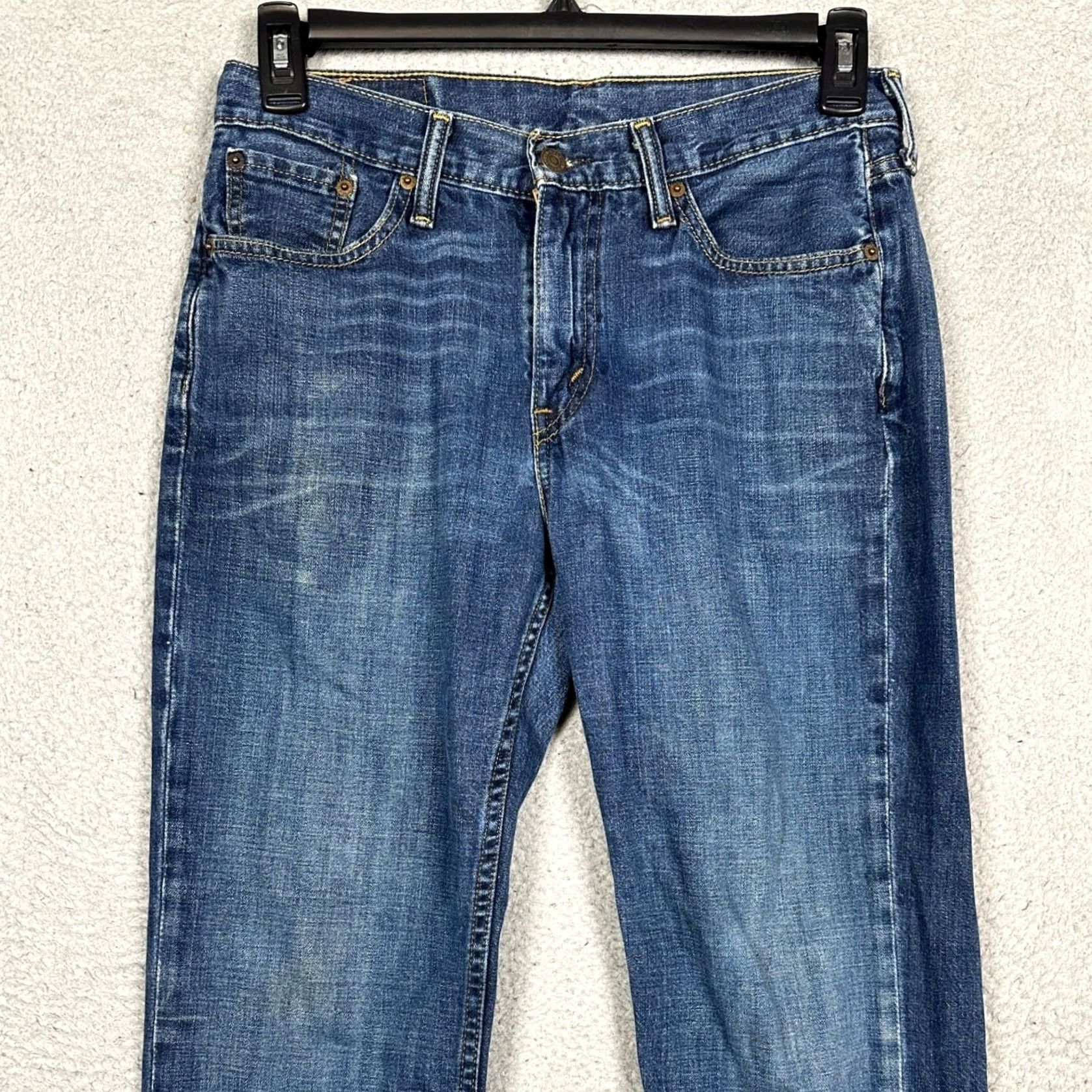 Levi's Levis 514 Jeans Mens Straight Fit 30X32 Blue 5 Pockets Red Tab EUC Size US 30 / EU 46 - 3 Thumbnail