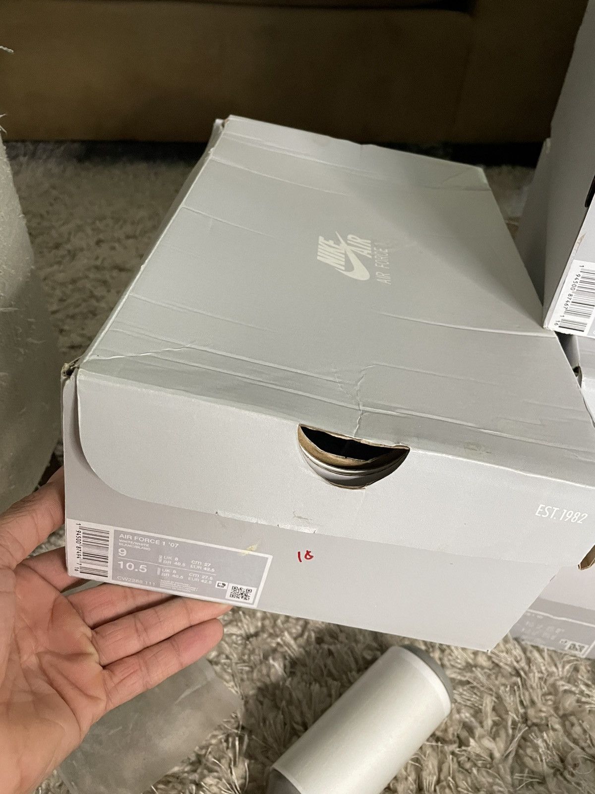 Nike Nike Air Force 1 Triple White Size US 9 / EU 42 - 12 Thumbnail