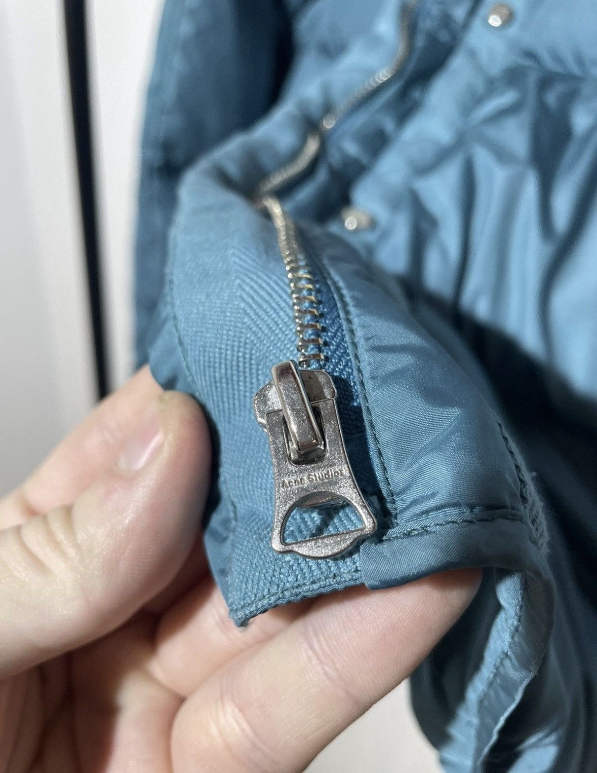 Acne Studios Acne Studios Oliviera Tech Nylon Down Coat In Blue Size S / US 4 / IT 40 - 19 Thumbnail