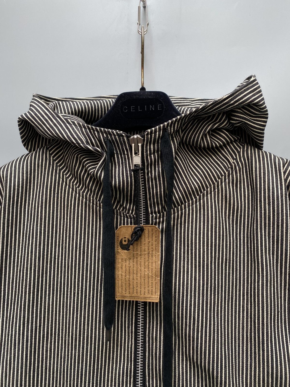 Dunderdon Dunderdon- Pinstripe Workwear Hooded Jacket Size US M / EU 48-50 / 2 - 5 Thumbnail