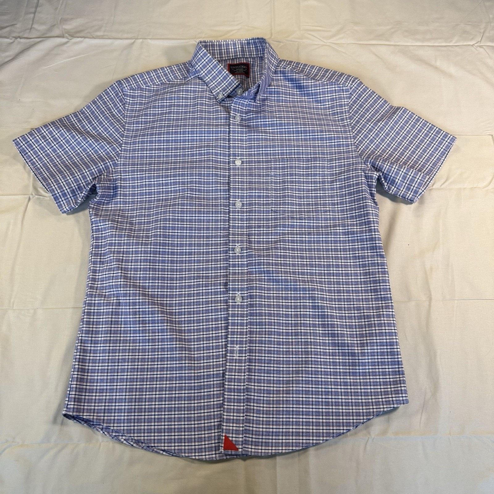 UNTUCKit UNTUCKit Blufled WF Short Sleeve Plaid Mens M Wrinkle Free Size US M / EU 48-50 / 2 - 2 Thumbnail