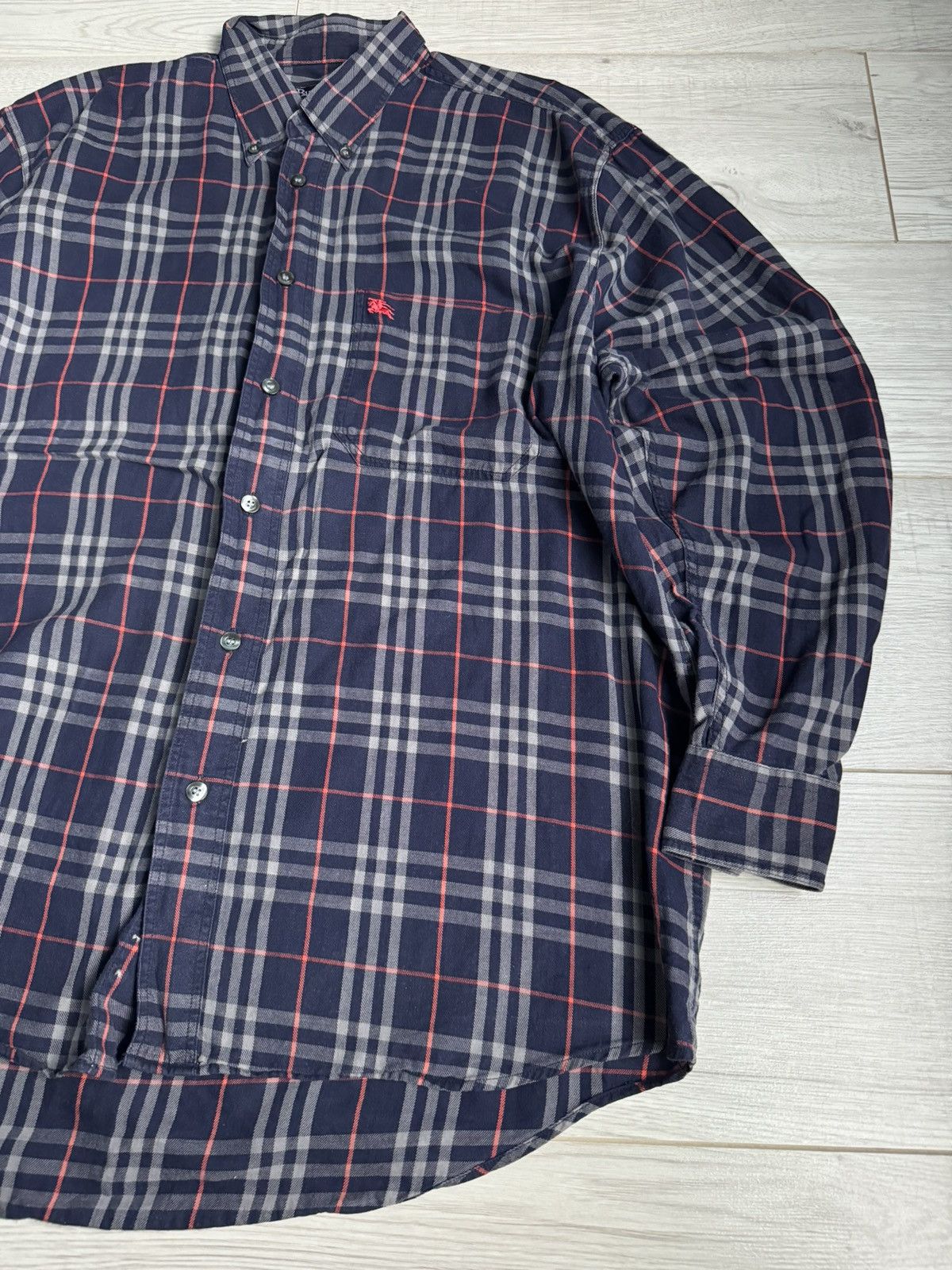 Burberry × Vintage Vintage Burberry Shirt Size US L / EU 52-54 / 3 - 2 Thumbnail
