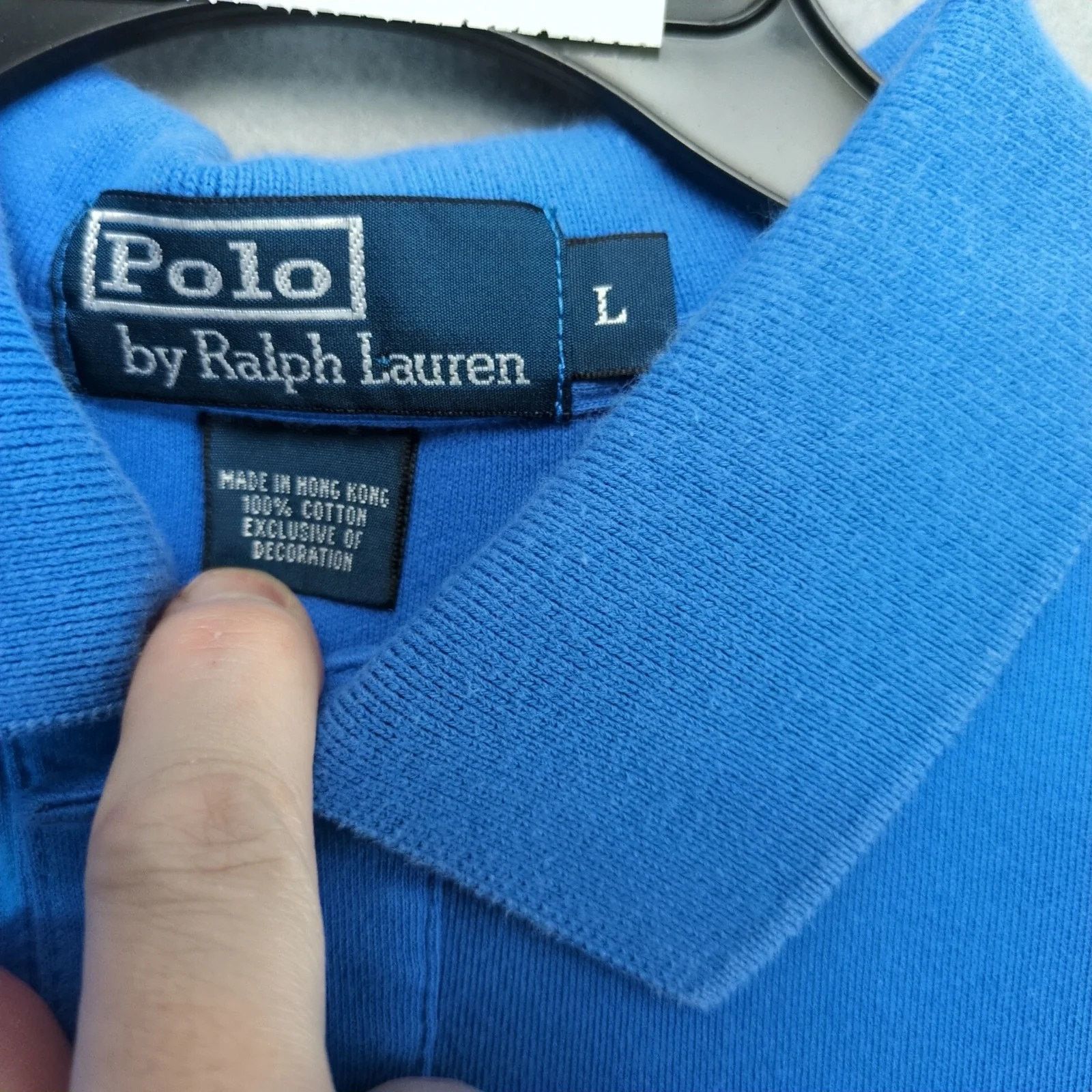 Polo Ralph Lauren Vtg Polo Ralph Lauren Blue Polo Shirt Men's L Short Slv Size US L / EU 52-54 / 3 - 3 Thumbnail