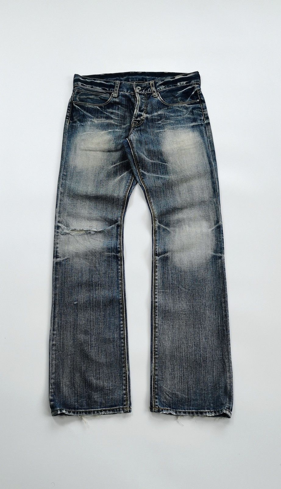 Boycott Boycott Japan Broken Twill Faded Denim Jeans Size US 32 / EU 48 - 1 Thumbnail