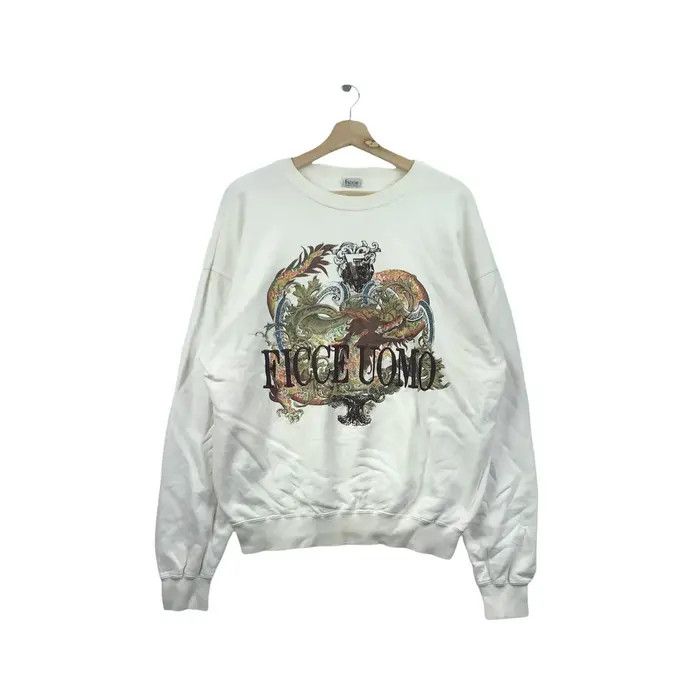 Japanese Brand Vtg FICCE YOSHIYUKI KONISHI Embroidery Dragon Sweatshirt Size US L / EU 52-54 / 3 - 1 Thumbnail
