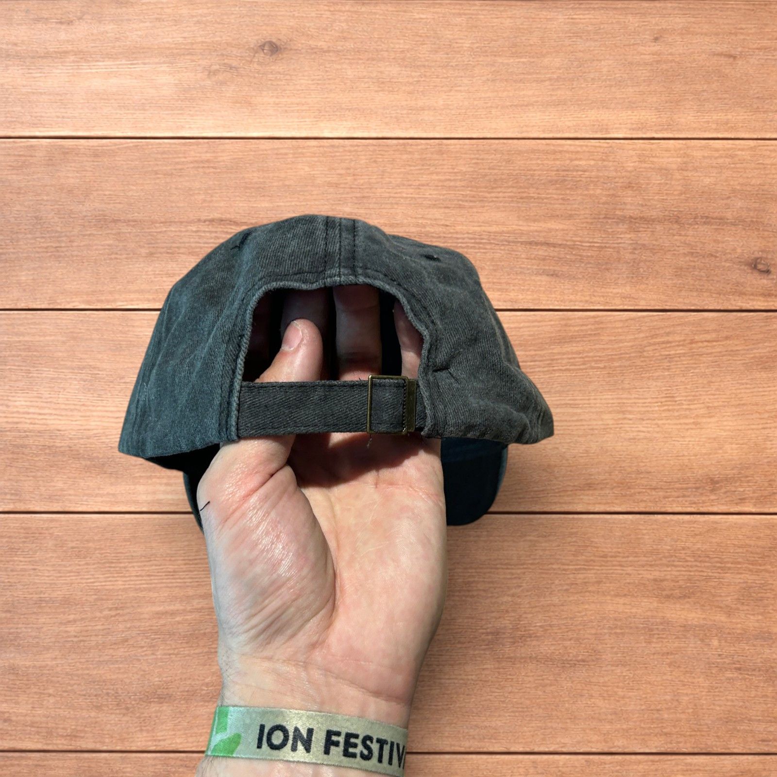 Japanese Brand Vintage style Technics music dj cap hat in washed grey. Size ONE SIZE - 4 Thumbnail